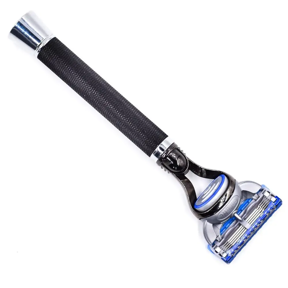 6 Heavyweight Textured Handle Shaving Tool with Free Refined Blade for Men
6 Heavyweight Textured Handle Shaving Tool with Free Refined Blade for Men