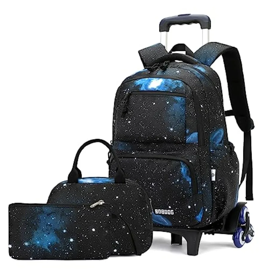 Galaxy Rolling Backpack for Boys Primary Students Wheeled Bookbags for School
Galaxy Rolling Backpack for Boys Primary Students Wheeled Bookbags for School