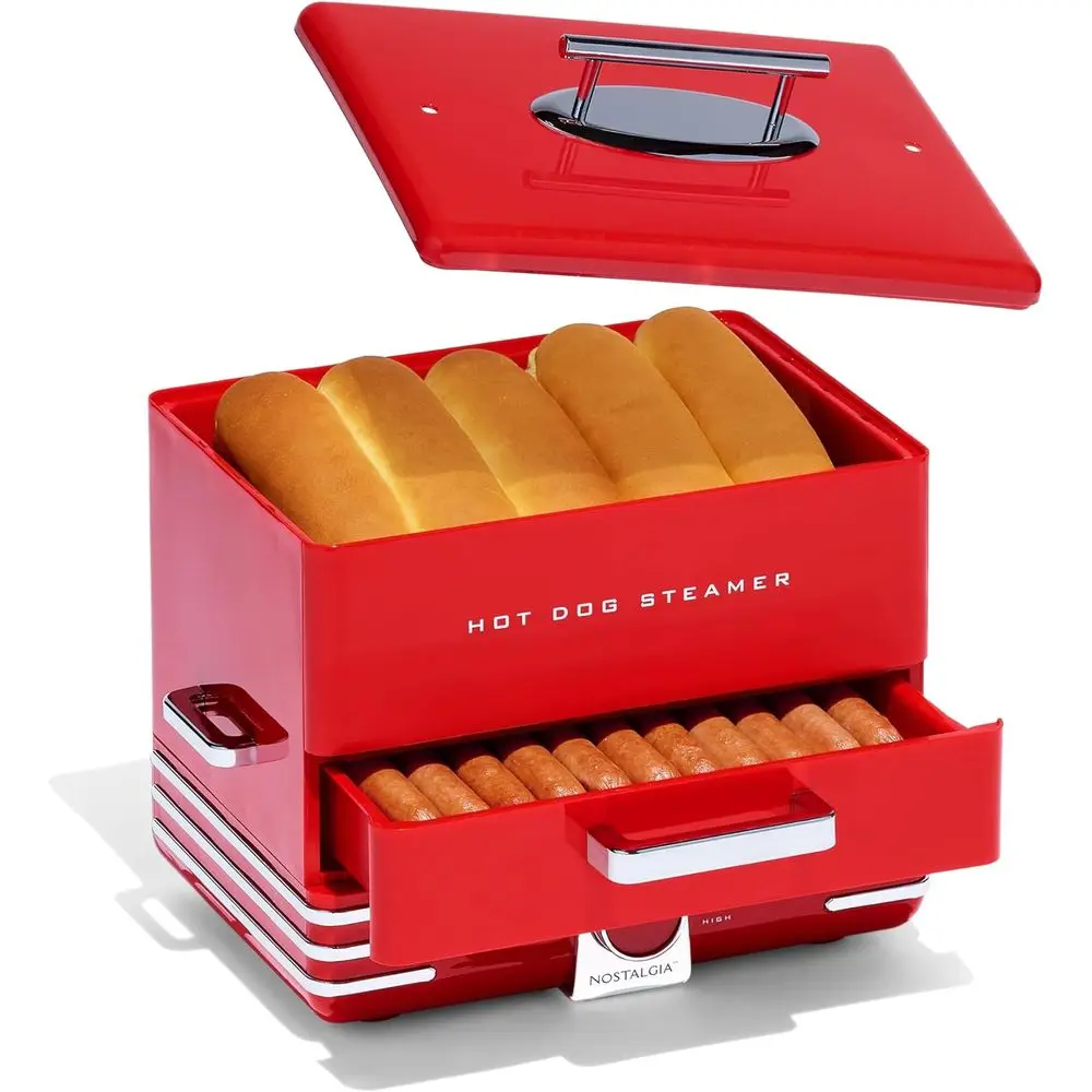 Jumbo Steamer for 20 Hot Dogs and 6 Buns - Ideal for Sausages, Brats, Veggies, and Fish
Jumbo Steamer for 20 Hot Dogs and 6 Buns - Ideal for Sausages, Brats, Veggies, and Fish