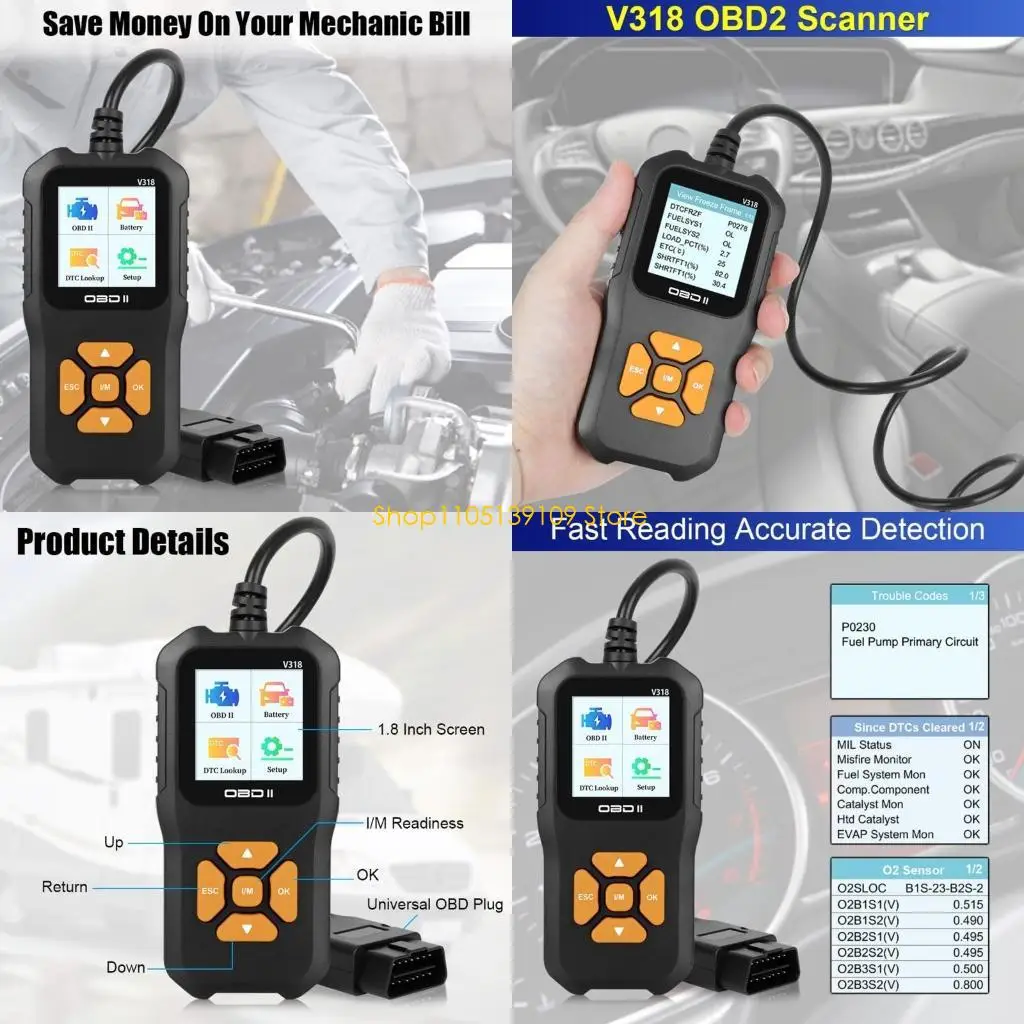 Сканер OBD All Purection Suv Car Engine Code Code Reader Auto Diagnostic Scanner
Сканер OBD All Purection Suv Car Engine Code Code Reader Auto Diagnostic Scanner