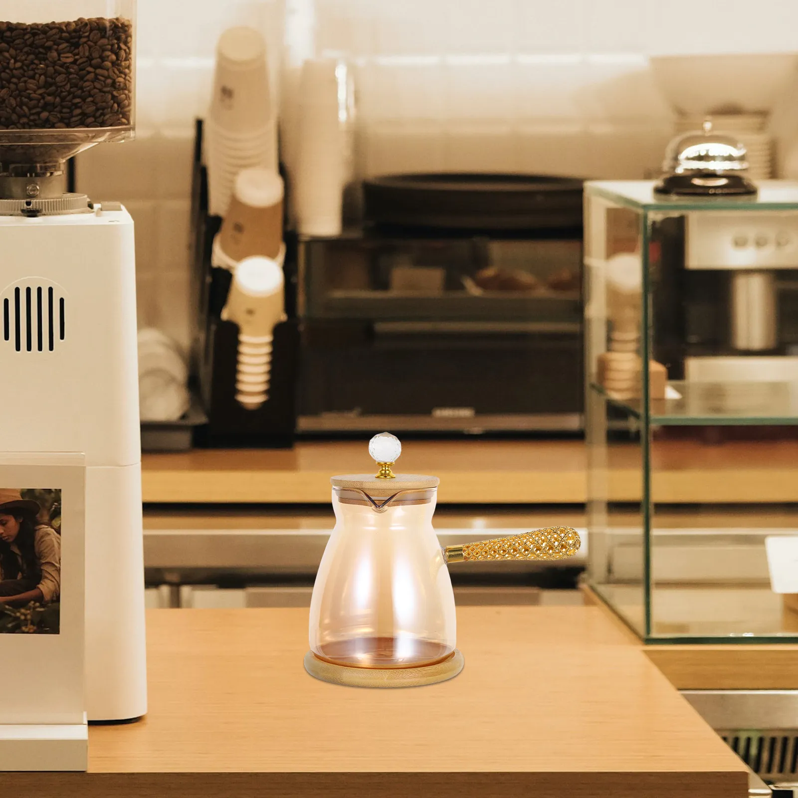 Маленькая турецкая кофеварка-дезве из стекла с боковой ручкой, для плиты, 750 мл, аксессуары для эспрессо
Маленькая турецкая кофеварка-дезве из стекла с боковой ручкой, для плиты, 750 мл, аксессуары для эспрессо