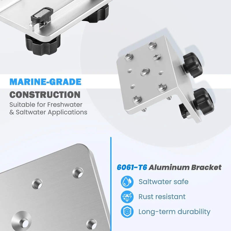 Marine Accessories 90 Degree Boat Track Mount Bracket For BroCraft, Cannon, Lund Sport Track & Versatrack Select Gunnel Tracks
Marine Accessories 90 Degree Boat Track Mount Bracket For BroCraft, Cannon, Lund Sport Track & Versatrack Select Gunnel Tracks