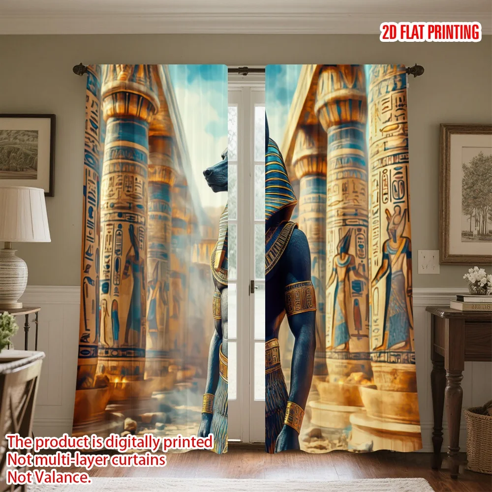 2D flat printing 2pcs Drapes Ancient Egyptian Anubis Digital Printed Polyester Drapes Festive Holiday Use for Indoor Outdoor Use
2D flat printing 2pcs Drapes Ancient Egyptian Anubis Digital Printed Polyester Drapes Festive Holiday Use for Indoor Outdoor Use