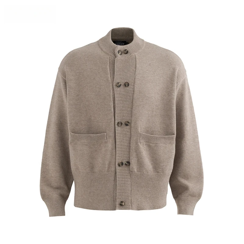 Pocket Solid Color Sweatercoat Mens Button Decoration Autumn Winter Casual Retro Long Sleeve Knitted Cardigan Man
Pocket Solid Color Sweatercoat Mens Button Decoration Autumn Winter Casual Retro Long Sleeve Knitted Cardigan Man