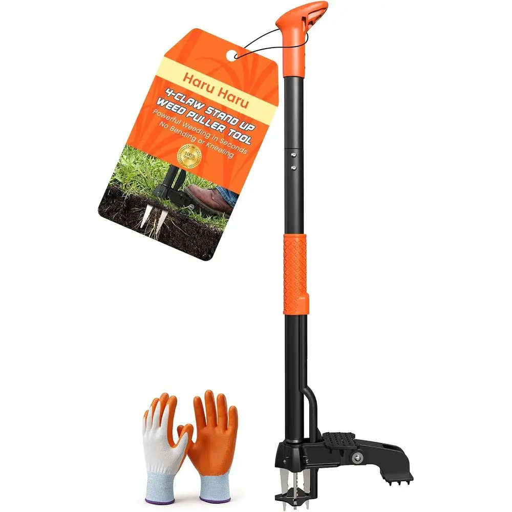 Weed Puller Tool 4-Claw Stand Up Weed Remover tools with Ergonomic Long Handle/oldable oot Pedal/Easy Eject,Heavy Duty Garden We
Weed Puller Tool 4-Claw Stand Up Weed Remover tools with Ergonomic Long Handle/oldable oot Pedal/Easy Eject,Heavy Duty Garden We