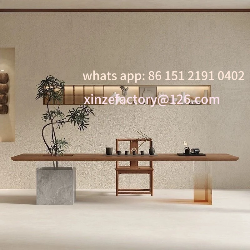 Customizable Chinese living room solid wood tea table and chair combination simple tea table acrylic
Customizable Chinese living room solid wood tea table and chair combination simple tea table acrylic