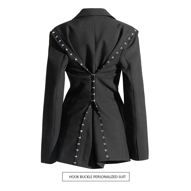 Korean version casual suit jacket trendy 2025 new design sense structural breasted splicing solid color suit women outerwears
Korean version casual suit jacket trendy 2025 new design sense structural breasted splicing solid color suit women outerwears