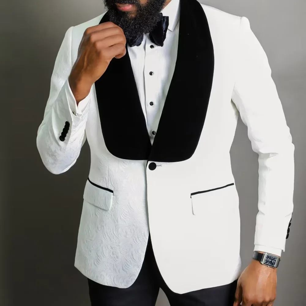 Elegant Shawl Lapel Men's Suits Single Breasted High Quality 2 Piece Jacket Pants Party Wedding Groom Customized Costume Homme
Elegant Shawl Lapel Men's Suits Single Breasted High Quality 2 Piece Jacket Pants Party Wedding Groom Customized Costume Homme
