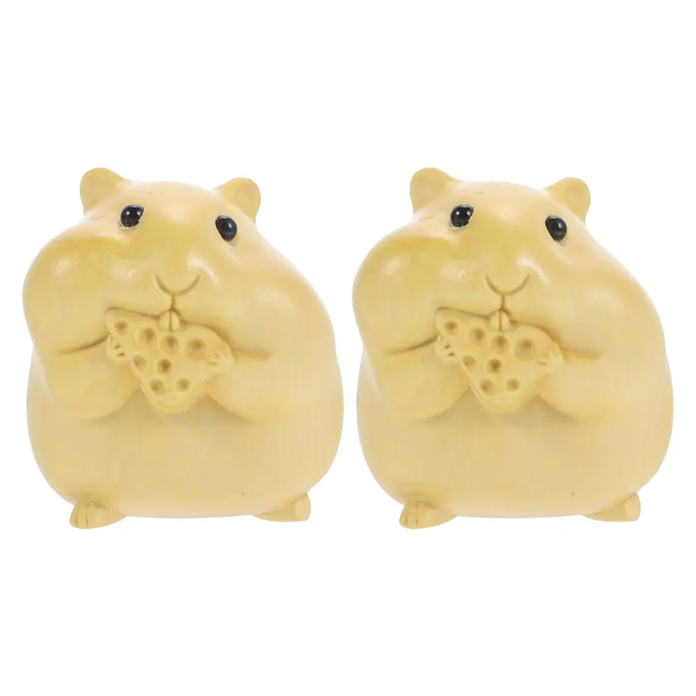 2pcs Wooden Small Animal Ornaments Cute Hamster Home Decor Desktop Statuette Bookshelf Boxwood Carvings
2pcs Wooden Small Animal Ornaments Cute Hamster Home Decor Desktop Statuette Bookshelf Boxwood Carvings