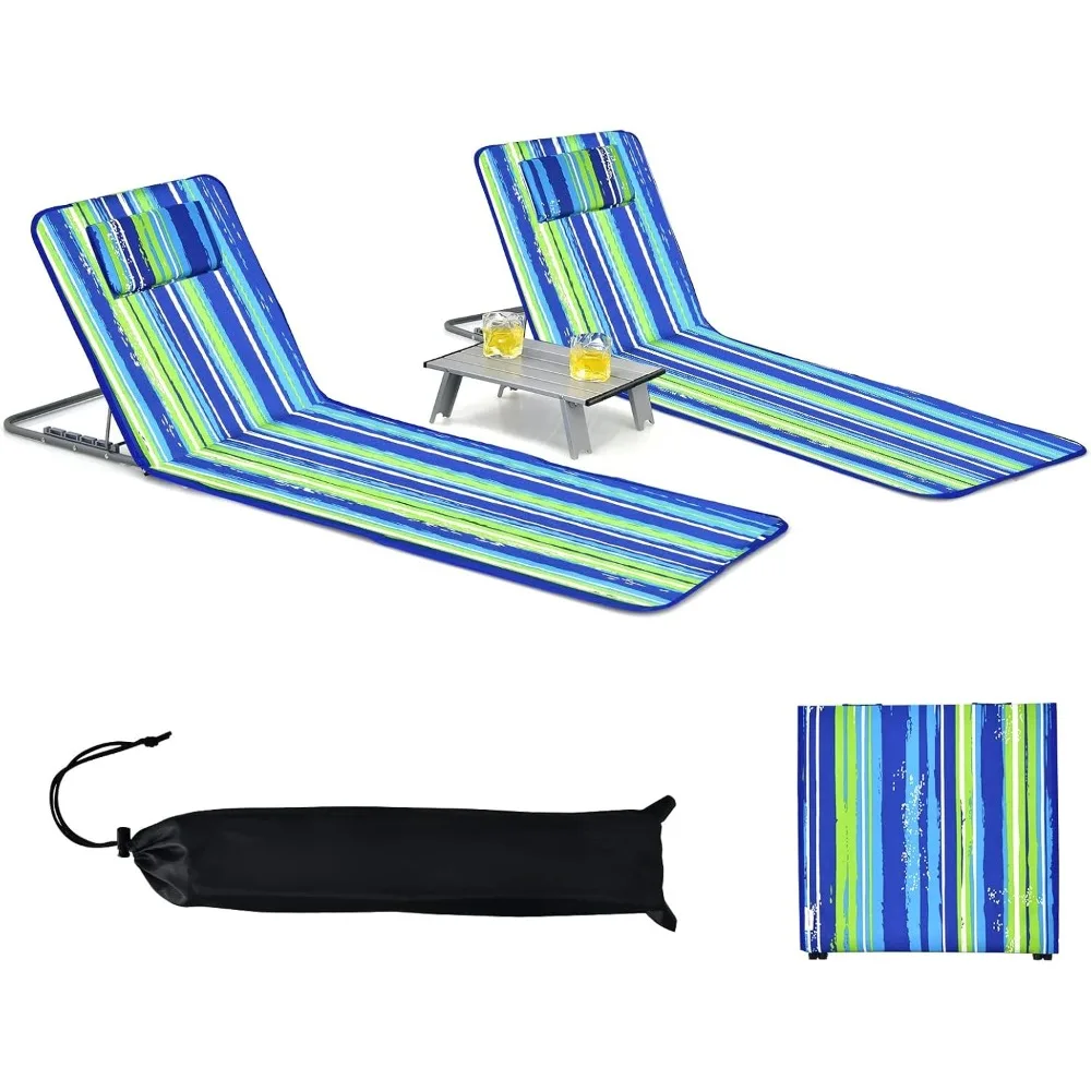 Beach Chairs, Folding Tanning Lounge Chairs with Table Set, Adjustable Patio Floor Chair, Outdoor Sunbath Chair with Desk, Pill
Beach Chairs, Folding Tanning Lounge Chairs with Table Set, Adjustable Patio Floor Chair, Outdoor Sunbath Chair with Desk, Pill