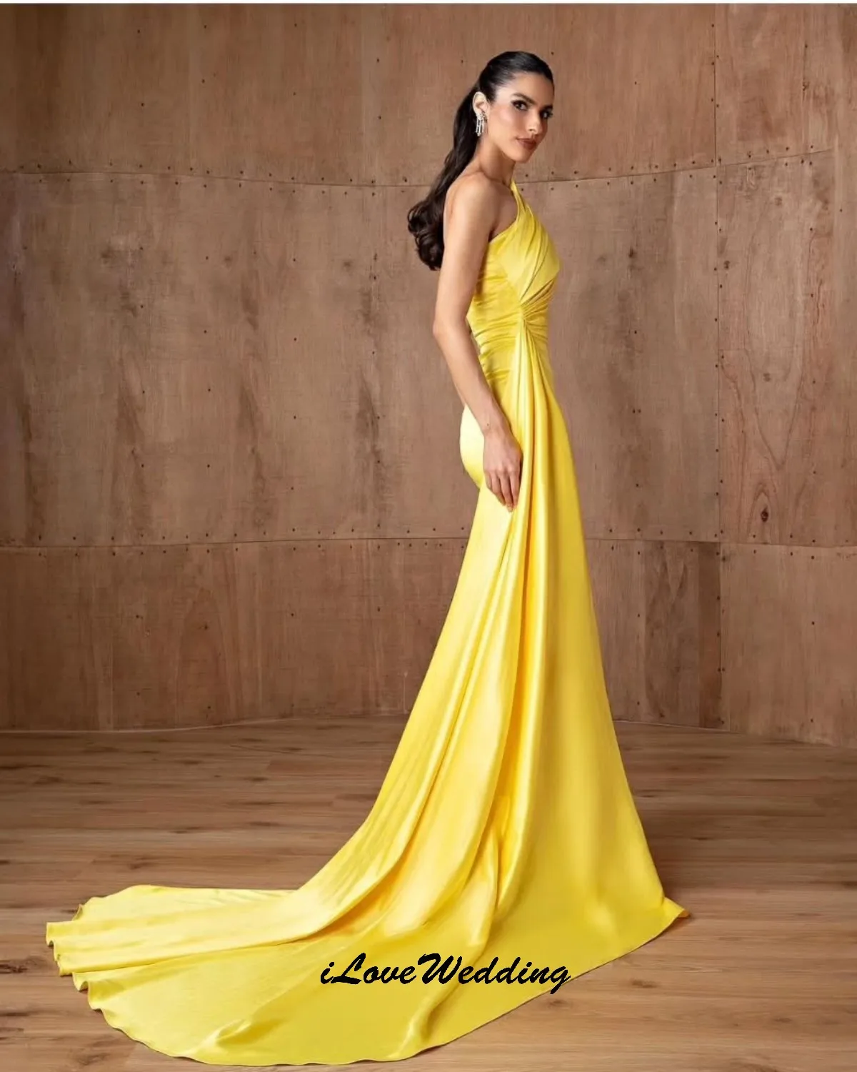 Lemon Yellow One Shoulder Satin Evening Dresses 2025 Mermaid Ribbon Party Dress For Woman Elegant Prom Dresses Ruched Customized
Lemon Yellow One Shoulder Satin Evening Dresses 2025 Mermaid Ribbon Party Dress For Woman Elegant Prom Dresses Ruched Customized