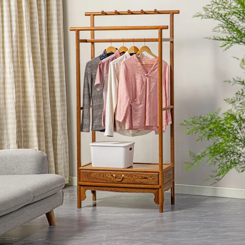 Chicken wing wood coat rack, simple mahogany hanger, new Chinese solid wood entrance hanging bag storage rack
Chicken wing wood coat rack, simple mahogany hanger, new Chinese solid wood entrance hanging bag storage rack