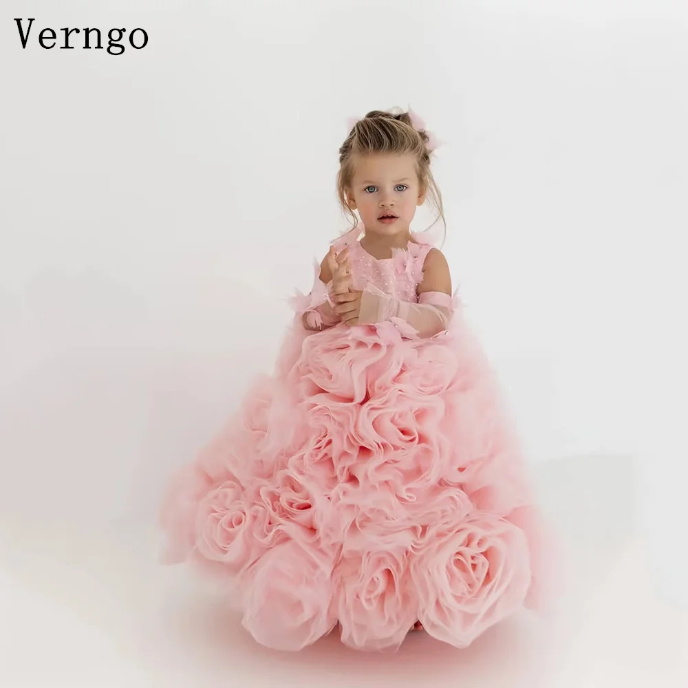 Verngo Pink 3D Flowers Pleated Kid Flowers Dress O Neck Appliques Bow Birthday Party Dress A Line Prom Party Gown Customized
Verngo Pink 3D Flowers Pleated Kid Flowers Dress O Neck Appliques Bow Birthday Party Dress A Line Prom Party Gown Customized