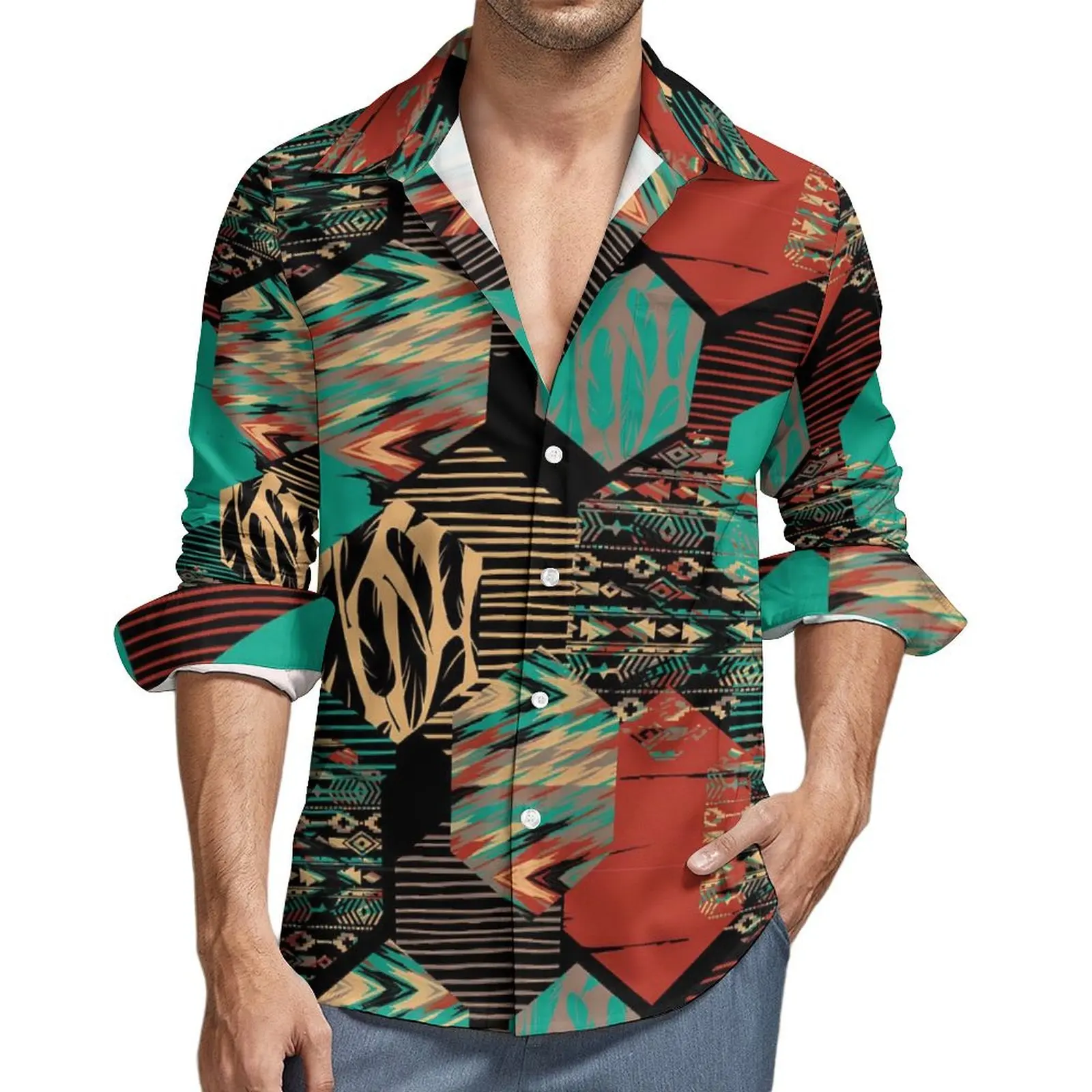 Tribal Print Casual Shirts Cute Ethnic Cool Shirt Spring Y2K Funny Oversize Blouse Mens Long Sleeve Graphic Clothing Gift Idea
Tribal Print Casual Shirts Cute Ethnic Cool Shirt Spring Y2K Funny Oversize Blouse Mens Long Sleeve Graphic Clothing Gift Idea