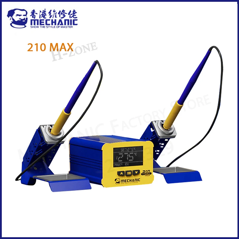 Mechanical C210 MAX Dual Station 210 Electric Soldering Iron Thermostatic Adjustable Welding Table Quick Repair for Mobile Phone
Mechanical C210 MAX Dual Station 210 Electric Soldering Iron Thermostatic Adjustable Welding Table Quick Repair for Mobile Phone