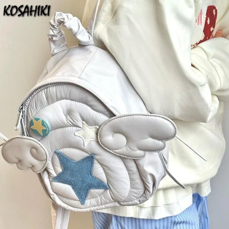 Korean Vintage Star Wings Schoolbags Streetwear Casual Shopping Bags for Women Y2k Aesthetic All Match Fashion Students Backpack
Korean Vintage Star Wings Schoolbags Streetwear Casual Shopping Bags for Women Y2k Aesthetic All Match Fashion Students Backpack