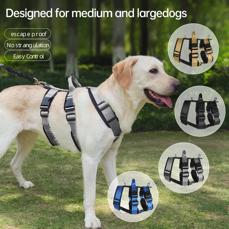 Dog Harness Outdoor Sports Harness Adjustable Anti-Breakaway Harness Easy-To-Control Dog Accessories For Medium And Large Dogs
Dog Harness Outdoor Sports Harness Adjustable Anti-Breakaway Harness Easy-To-Control Dog Accessories For Medium And Large Dogs
