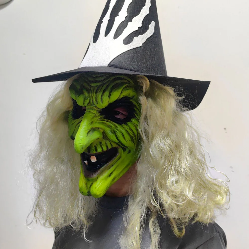 Horror Green Face Witch Mask Cosplay Sorceress Old Nana Grandma Hat Latex Masks Halloween Carnival Dress Up Party Costume Props
Horror Green Face Witch Mask Cosplay Sorceress Old Nana Grandma Hat Latex Masks Halloween Carnival Dress Up Party Costume Props