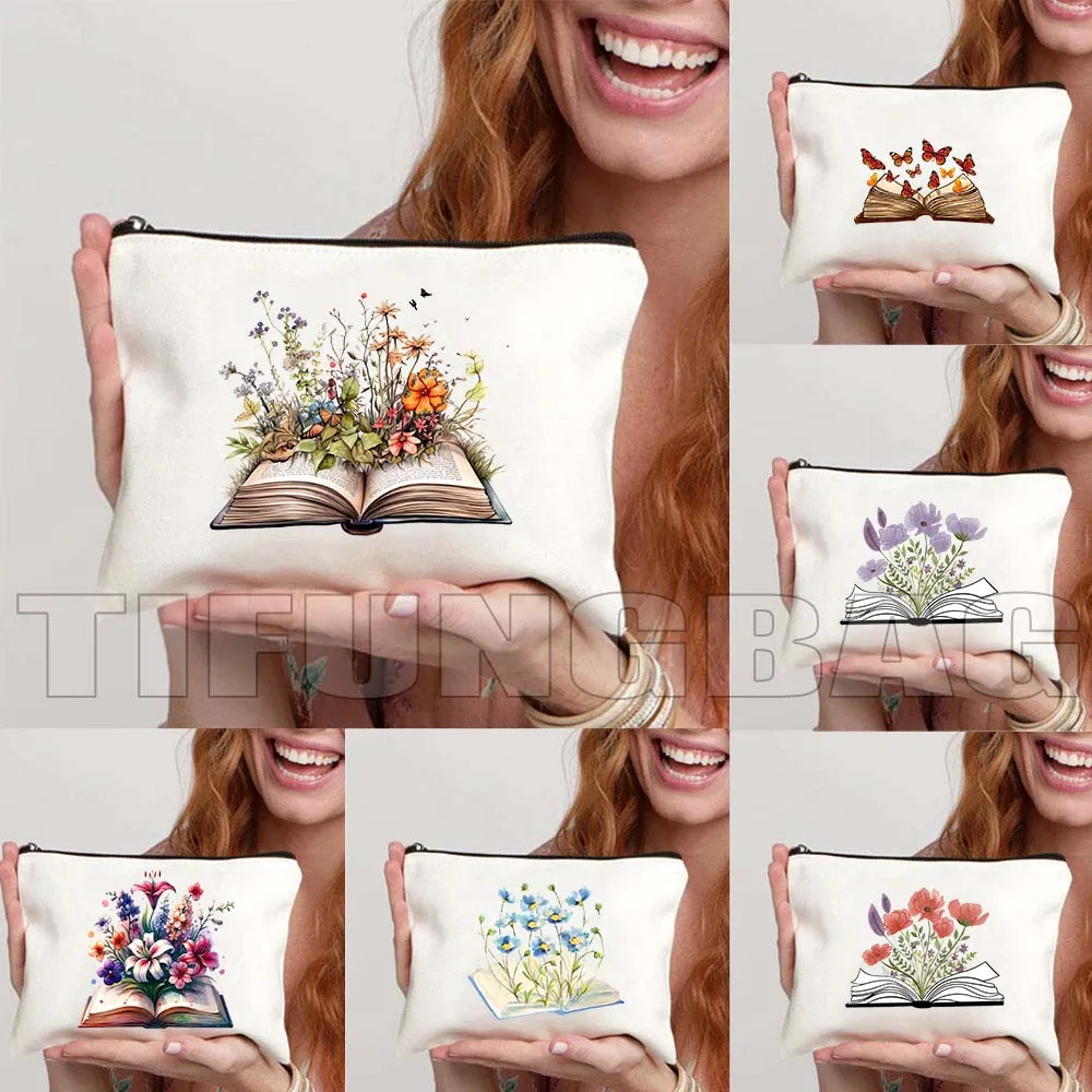Butterflies Flowers Growing From Book Floral Open Book Aesthetic Books Lover Gifts Canvas Cosmetic Makeup Toilet Bag Case Pouch
Butterflies Flowers Growing From Book Floral Open Book Aesthetic Books Lover Gifts Canvas Cosmetic Makeup Toilet Bag Case Pouch