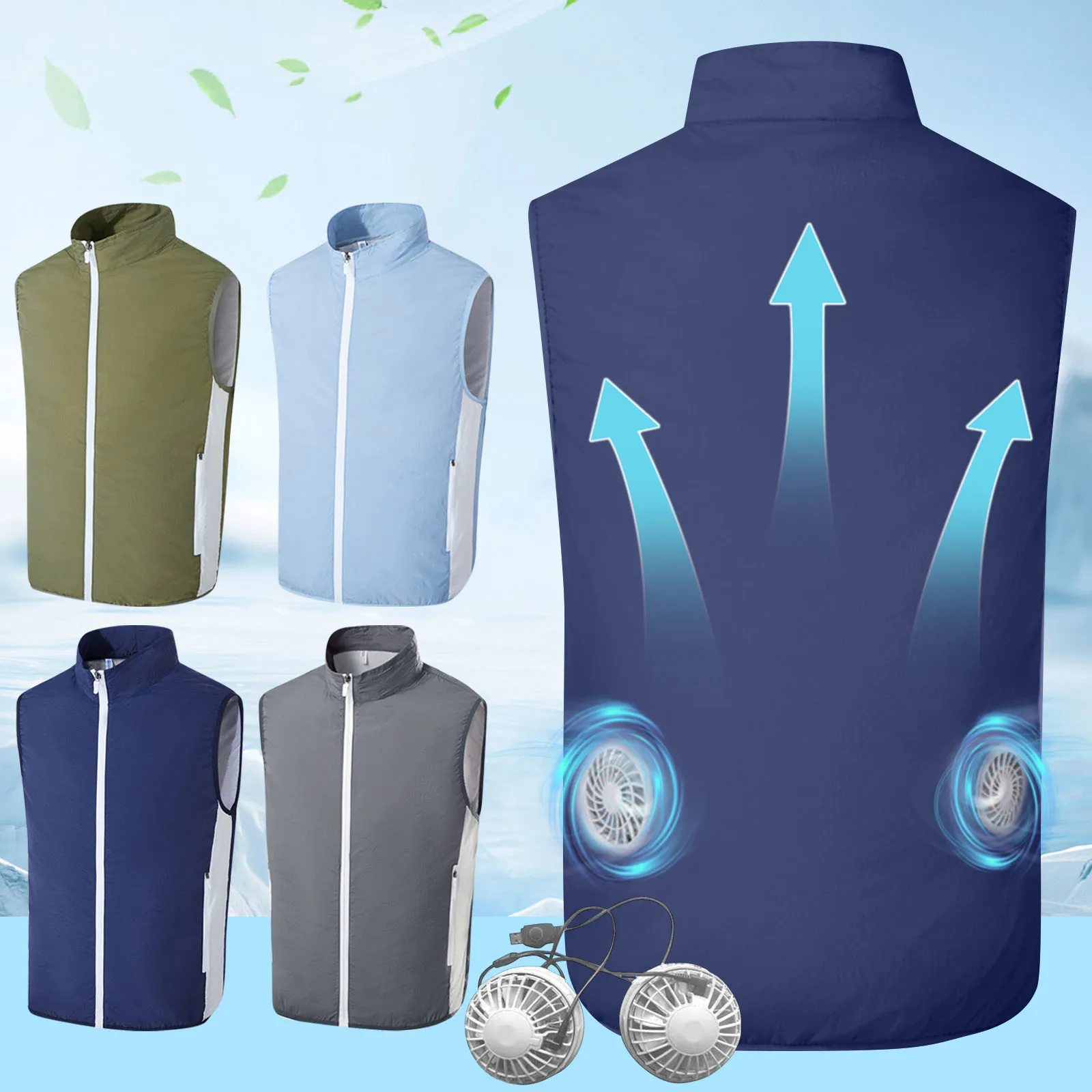 Cool Vest Wearable Cooling Fan Vest Air-conditioned Clothes Cooling 13 Hours for High Temperature Work Fishing Vest Hiking
Cool Vest Wearable Cooling Fan Vest Air-conditioned Clothes Cooling 13 Hours for High Temperature Work Fishing Vest Hiking