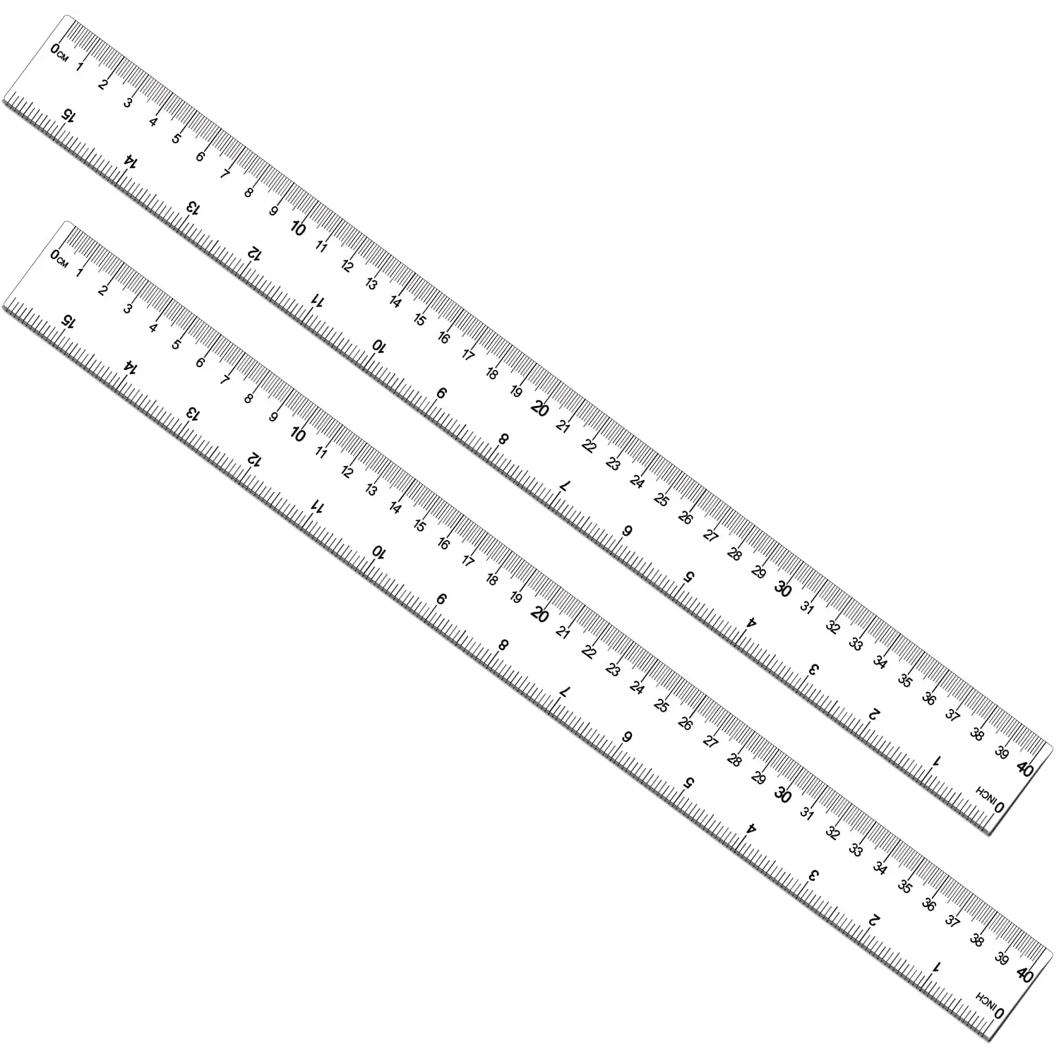 2 Pack 40cm Plastic Straight Ruler with Inches and Metric Measuring for Student School Office Construction
2 Pack 40cm Plastic Straight Ruler with Inches and Metric Measuring for Student School Office Construction