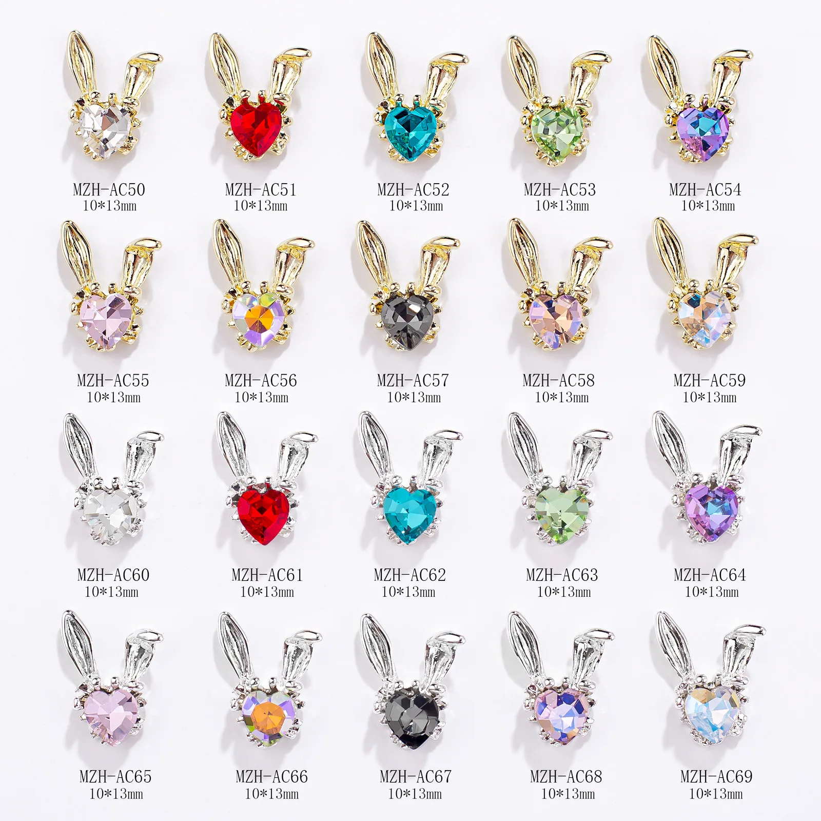 10Pcs Alloy Rabbit Head Rhinestones for Manicure Bunny Head Nail Charms for Nail Accessories
10Pcs Alloy Rabbit Head Rhinestones for Manicure Bunny Head Nail Charms for Nail Accessories