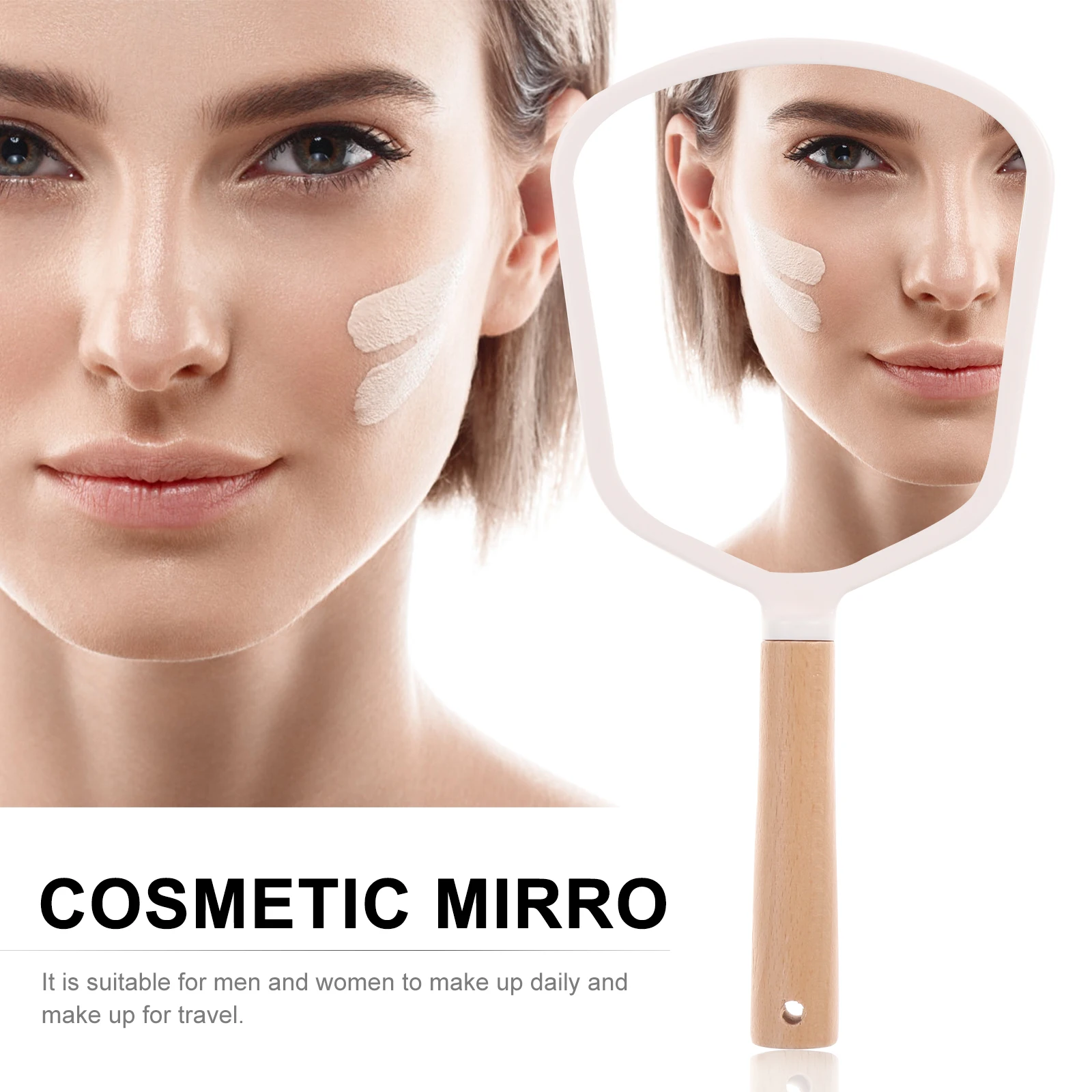 1Pcs Handheld Solid Wood Makeup Mirror Portable Mirror High Definition Reflection Perfect Size for Travel Daily Routine
1Pcs Handheld Solid Wood Makeup Mirror Portable Mirror High Definition Reflection Perfect Size for Travel Daily Routine