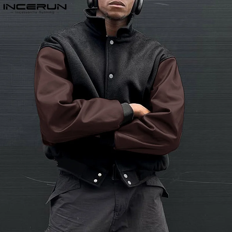 INCERUN Men Sport Style Loose Jackets 2024 Casual Leather Patchwork Lapel Outwears American Fashion Handsome Baseball Uniform
INCERUN Men Sport Style Loose Jackets 2024 Casual Leather Patchwork Lapel Outwears American Fashion Handsome Baseball Uniform