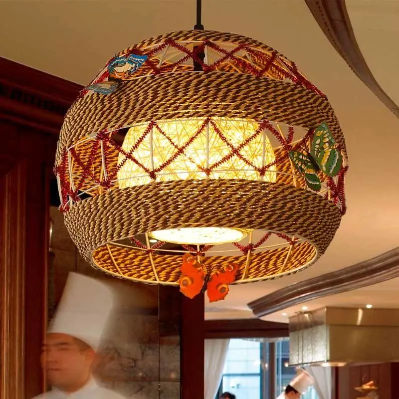 Chinese Handmade Rattan Pendant Light Artistic for BBQ Restaurant Hot Pot Cafe Lighting Lamp Ceiling Light Led Lamp
Chinese Handmade Rattan Pendant Light Artistic for BBQ Restaurant Hot Pot Cafe Lighting Lamp Ceiling Light Led Lamp