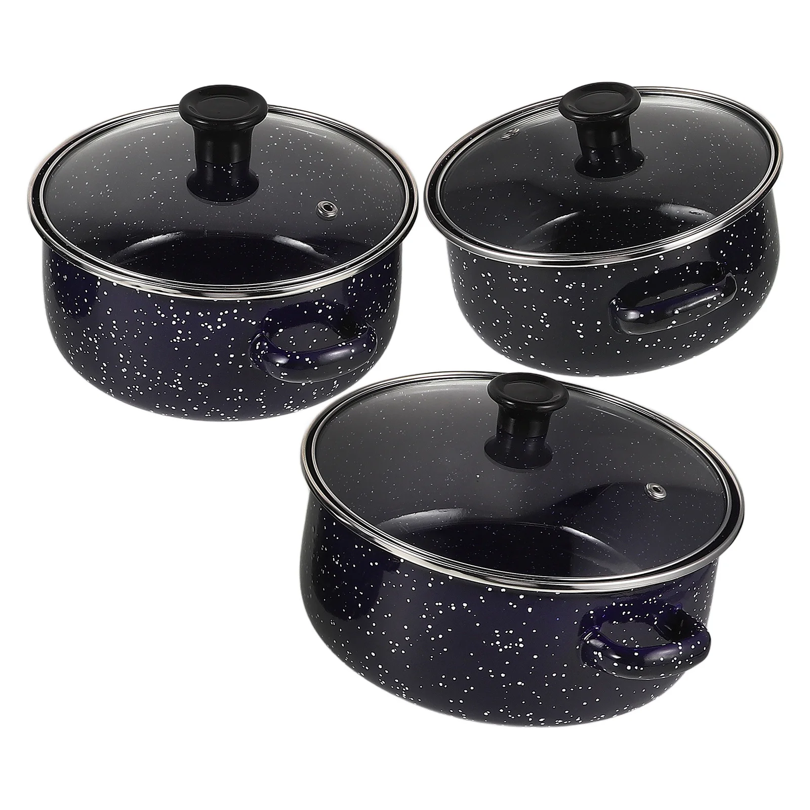 Mini Soup Pot 3 Piece Set Enamel Cooking Pots Small Kitchenware Vintage Sauce Pan Flat Bottom Portable Cookware
Mini Soup Pot 3 Piece Set Enamel Cooking Pots Small Kitchenware Vintage Sauce Pan Flat Bottom Portable Cookware