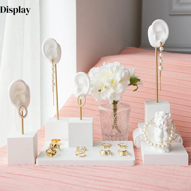 Modern Jewelry Stand Silicone Ear Model Display Rack Earring Piercing Ear Picking Organizer Holder Hearing Aid Display Stand
Modern Jewelry Stand Silicone Ear Model Display Rack Earring Piercing Ear Picking Organizer Holder Hearing Aid Display Stand