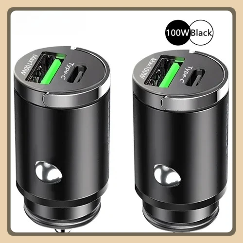 Новое мини-зарядное устройство для автомобиля 100W с Type-C и двумя USB-портами, быстрая зарядка для iPhone 15 Pro Max, зарядка через прикуриватель
Новое мини-зарядное устройство для автомобиля 100W с Type-C и двумя USB-портами, быстрая зарядка для iPhone 15 Pro Max, зарядка через прикуриватель