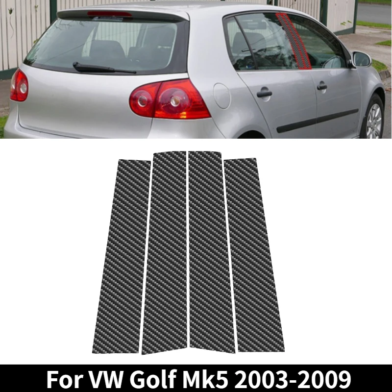 4Pcs Carbon Fiber Black Car Pillar Post Cover Trim Decal For VW Golf Mk5 2003-2008 2009 Auto Window Door B C Column Stickers
4Pcs Carbon Fiber Black Car Pillar Post Cover Trim Decal For VW Golf Mk5 2003-2008 2009 Auto Window Door B C Column Stickers