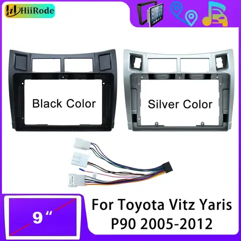 Hiirode Auto Android Radio Stereo Player Rahmen Fascia Für Toyota Vitz Yaris P90 2005-2012 Panel Power Kabel Kabelbaum canbus