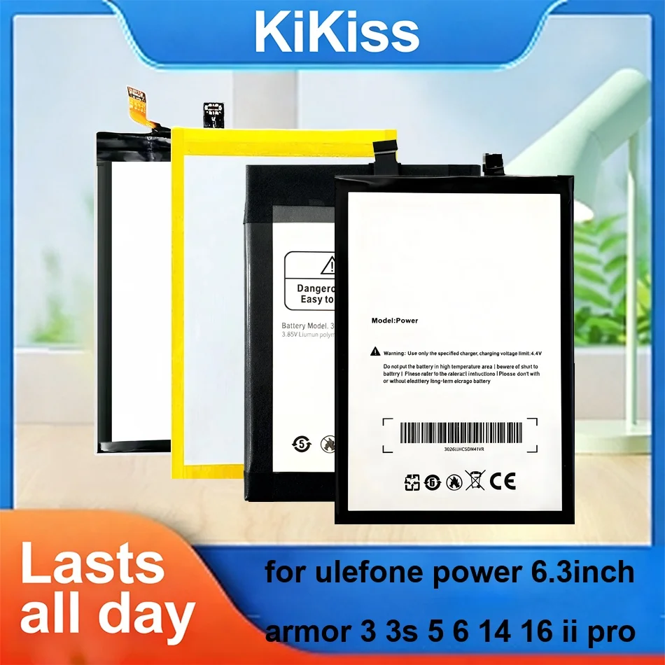 Mobile Phone Battery Fast Charging 6050-13000mAh For Ulefone Power 6.3inch Armor 3 3S 5 6 14 16 II Pro
Mobile Phone Battery Fast Charging 6050-13000mAh For Ulefone Power 6.3inch Armor 3 3S 5 6 14 16 II Pro
