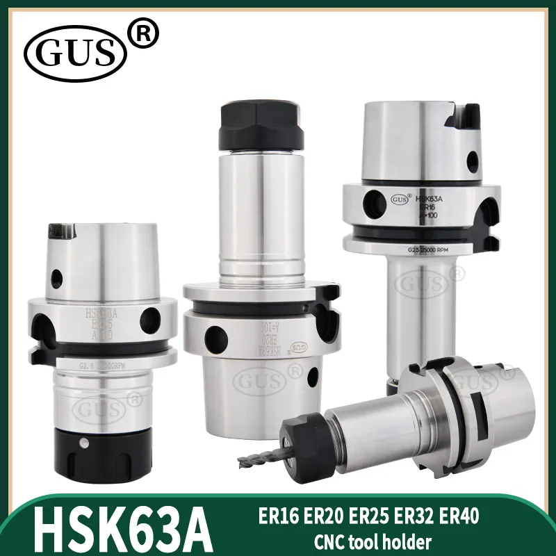 HSK63A Tool Holder HSK63 ER ER16 ER20 ER25 ER32 ER40 HSK Spindle ER Collet Chuck CNC Engraving Machine Milling Lathe Tools
HSK63A Tool Holder HSK63 ER ER16 ER20 ER25 ER32 ER40 HSK Spindle ER Collet Chuck CNC Engraving Machine Milling Lathe Tools