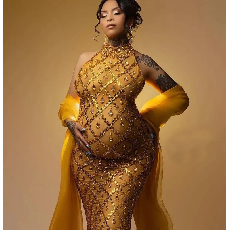 Stretchy Fabric Maternity Dress Pregnancy Photoshoot Rhinestone Maternity Fashion Senior Baby Shower Photograph Props Clothes
Stretchy Fabric Maternity Dress Pregnancy Photoshoot Rhinestone Maternity Fashion Senior Baby Shower Photograph Props Clothes