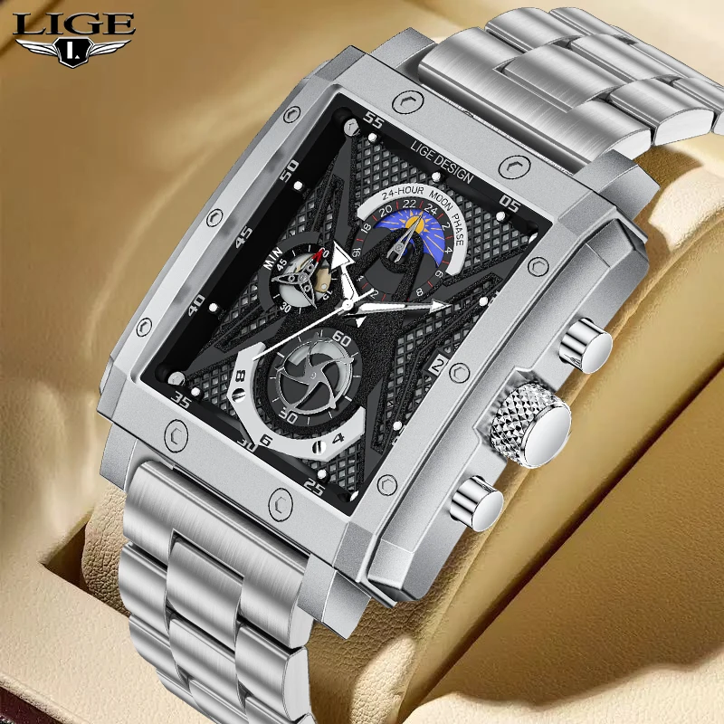 LIGE Fashion Quartz Watch Men Waterproof Sport Military Watches Mens Business Stainless Steel Wristwatch Male Clock Reloj Hombre
LIGE Fashion Quartz Watch Men Waterproof Sport Military Watches Mens Business Stainless Steel Wristwatch Male Clock Reloj Hombre