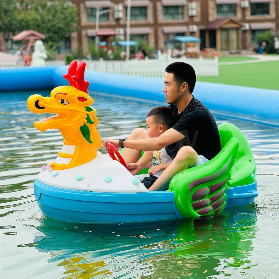 Parent Child Dragon Themed Electric Bumper Boat, Safe Animal Pedal Boat for Kids, Amusement Water Park Ride Toy Outdoor
Parent Child Dragon Themed Electric Bumper Boat, Safe Animal Pedal Boat for Kids, Amusement Water Park Ride Toy Outdoor