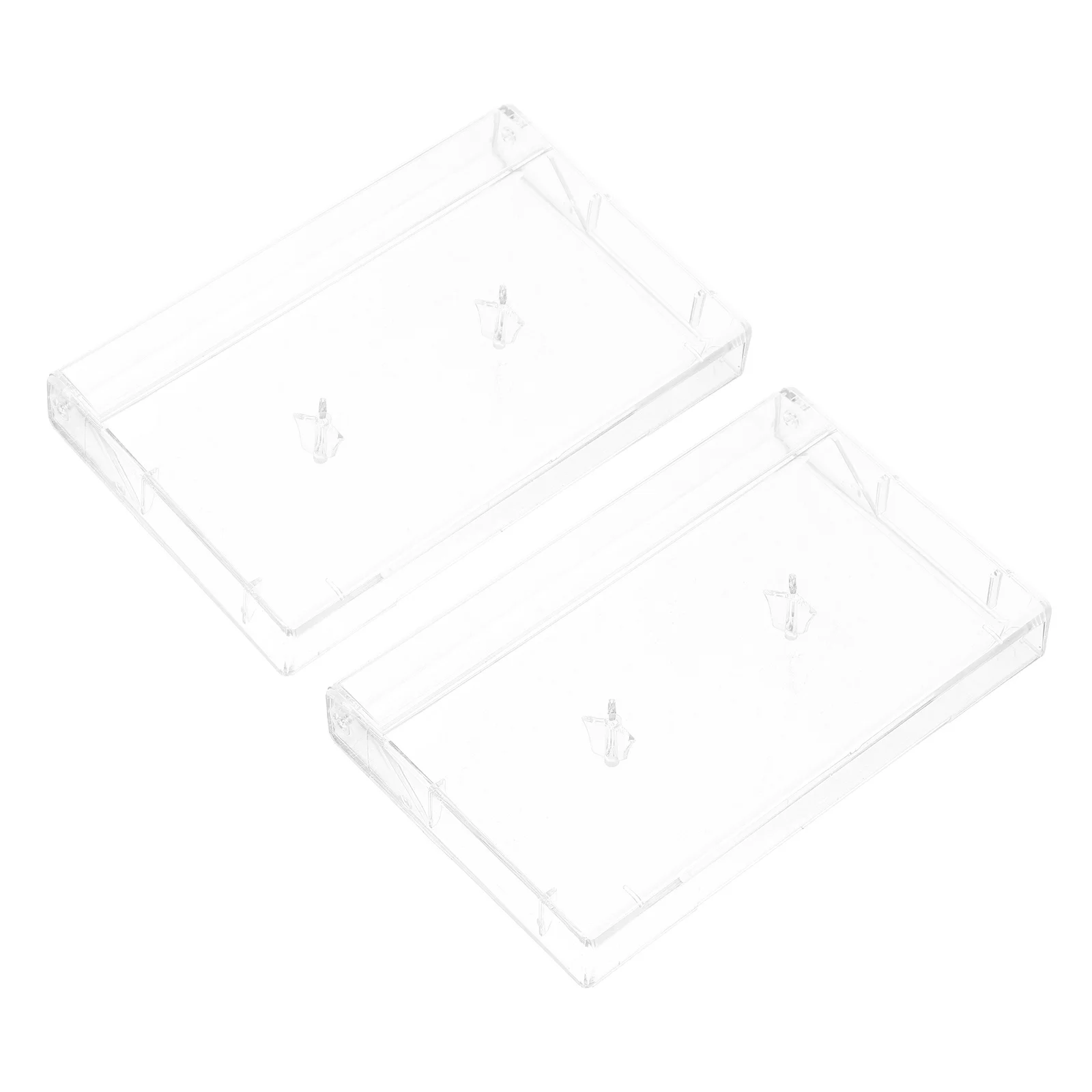 2 PCS Tape Blank Voice Storage Clear Cassettes Boxes Audio Holders Plastic Organizers
2 PCS Tape Blank Voice Storage Clear Cassettes Boxes Audio Holders Plastic Organizers