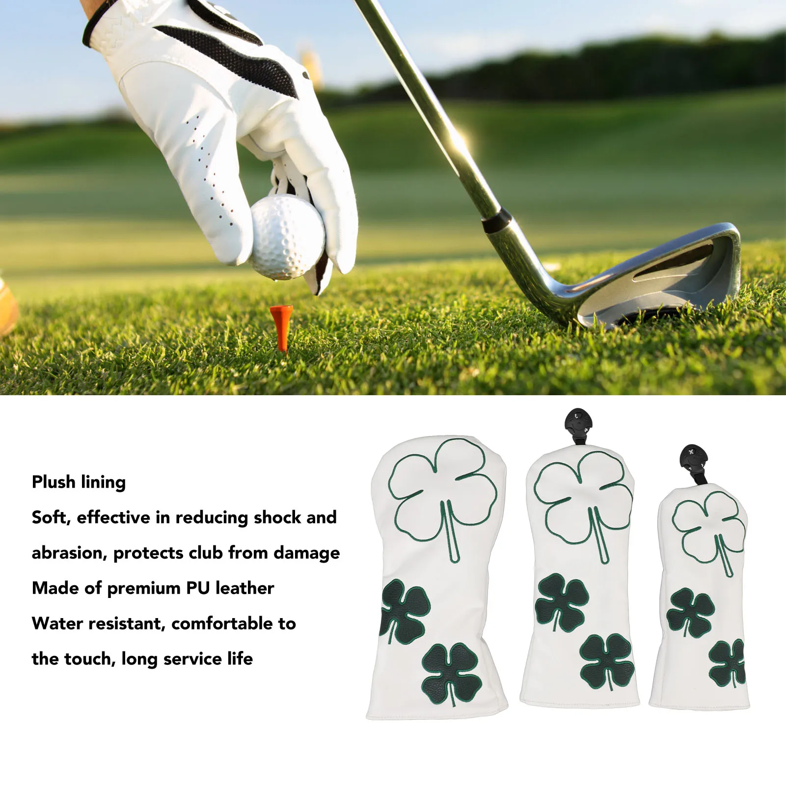 3PCS Club Head Covers Set PU Leather Plush Water Resistant Protective Headcovers for Woods
3PCS Club Head Covers Set PU Leather Plush Water Resistant Protective Headcovers for Woods