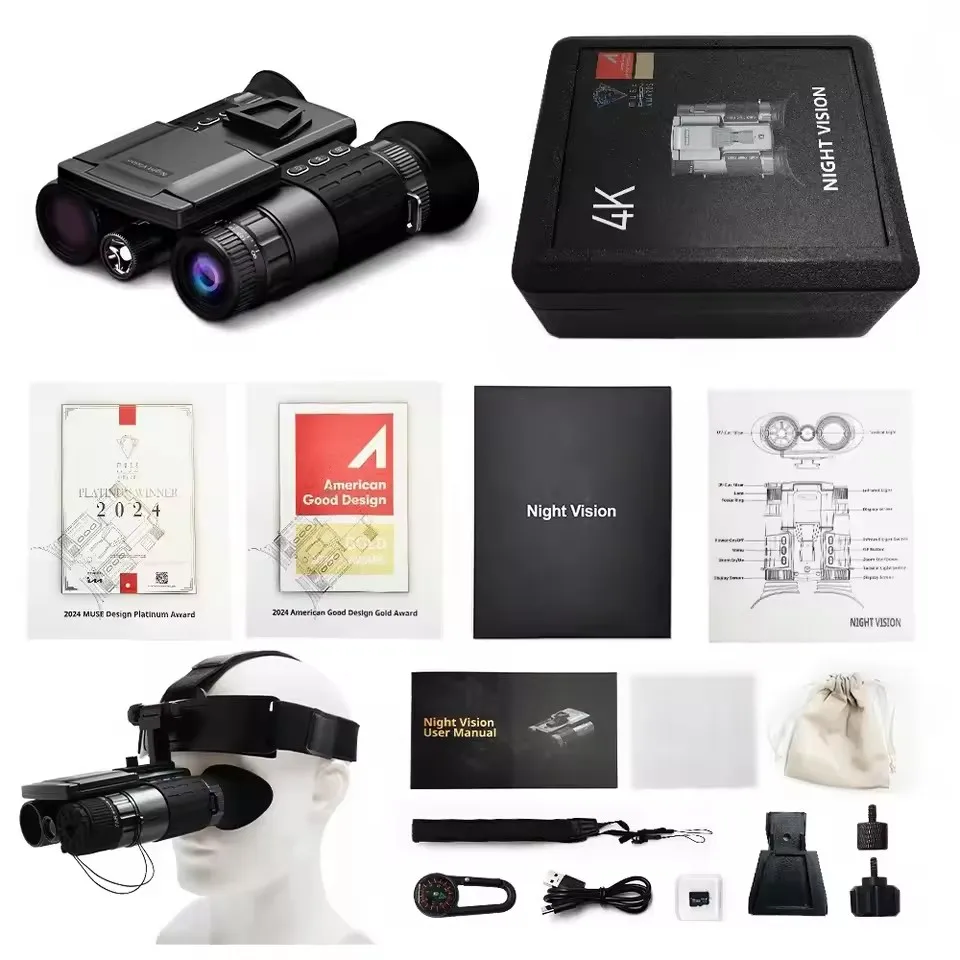 4K Ultra HD Night Vision Binoculars Head Mounted Multi-Function NightViewer with 1.28' round & 2.4' Square Screen for Outdoor Us
4K Ultra HD Night Vision Binoculars Head Mounted Multi-Function NightViewer with 1.28' round & 2.4' Square Screen for Outdoor Us