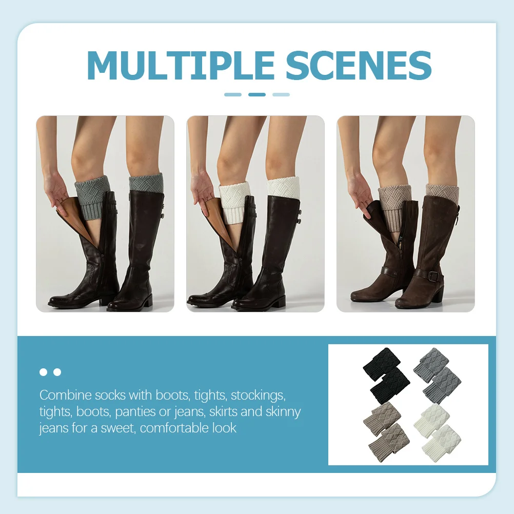 4Pairs Knitted Winter Leg Warmers Leg Cover Warm Boot Cuffs for Women Girls Cozy Stylish Cold Weather Short Legwarmers
4Pairs Knitted Winter Leg Warmers Leg Cover Warm Boot Cuffs for Women Girls Cozy Stylish Cold Weather Short Legwarmers