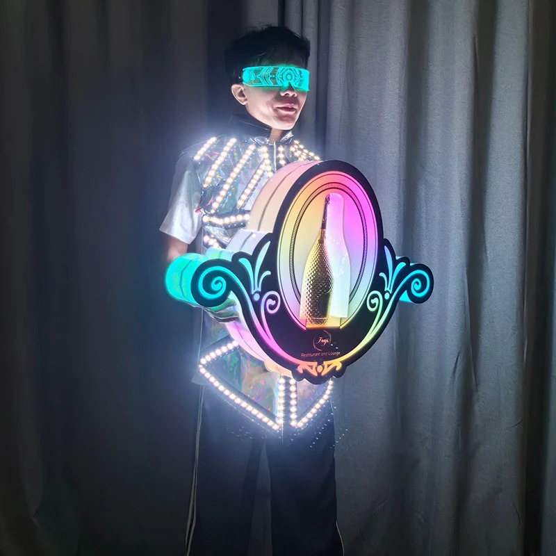 LED Colorful Luminous Round Flower-Shaped Champagne Holder Bar KTV Handheld Light Sign Acrylic Red Wine and Spirits Display Stan
LED Colorful Luminous Round Flower-Shaped Champagne Holder Bar KTV Handheld Light Sign Acrylic Red Wine and Spirits Display Stan