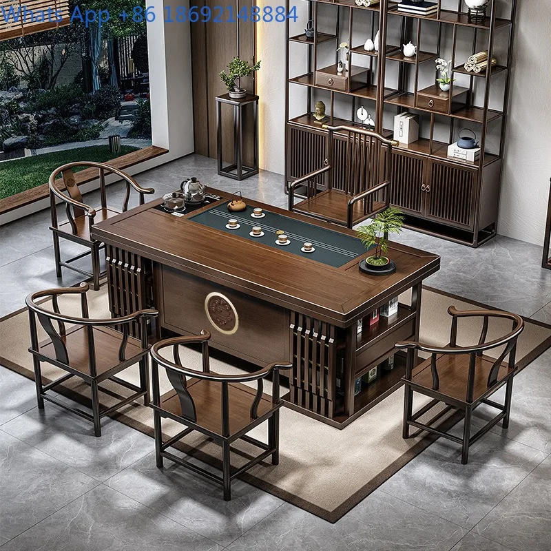 Solid Wood Tea Table New Chinese Style Office Luxury Tea Table Kung Fu Brewing Table and Chair Set
Solid Wood Tea Table New Chinese Style Office Luxury Tea Table Kung Fu Brewing Table and Chair Set