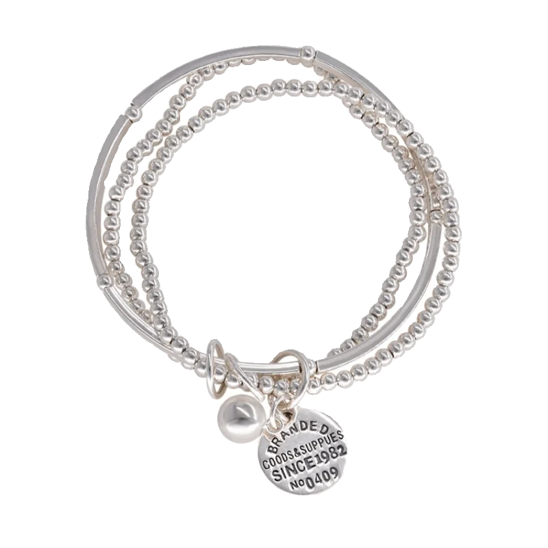 Sterling silver bracelet women's three-layer round brand pendant jewelry versatile and simple
Sterling silver bracelet women's three-layer round brand pendant jewelry versatile and simple