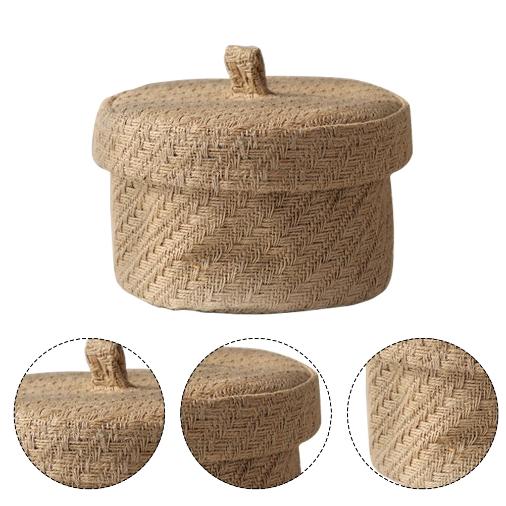 Storage Basket with Lid Linen Sundries Organizer Cotton Household Box Desktop Bedroom Container Natural Rustic Style
Storage Basket with Lid Linen Sundries Organizer Cotton Household Box Desktop Bedroom Container Natural Rustic Style