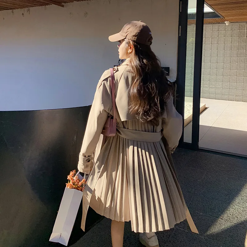 Designer Back Trench Belt Coat For Women Laple Long Sleeves Solid Belt Coats Fashion Female Clothing 2023 New
Designer Back Trench Belt Coat For Women Laple Long Sleeves Solid Belt Coats Fashion Female Clothing 2023 New