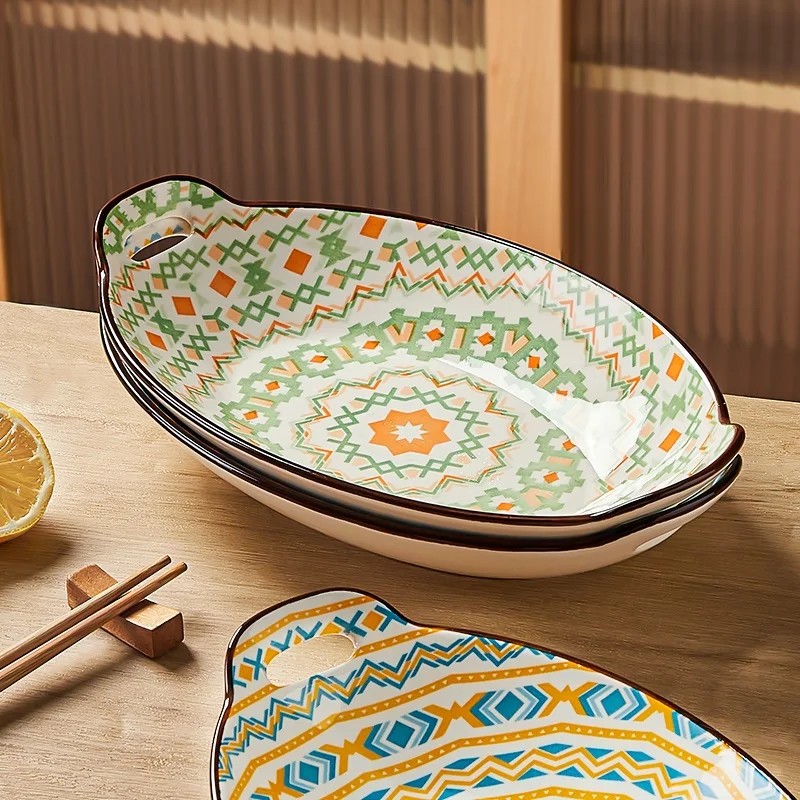 Japanese Double Ear Fish Plate Household Steamed Fish Plate Advanced Ceramic Fish Plate Tableware High Beauty Plate
Japanese Double Ear Fish Plate Household Steamed Fish Plate Advanced Ceramic Fish Plate Tableware High Beauty Plate