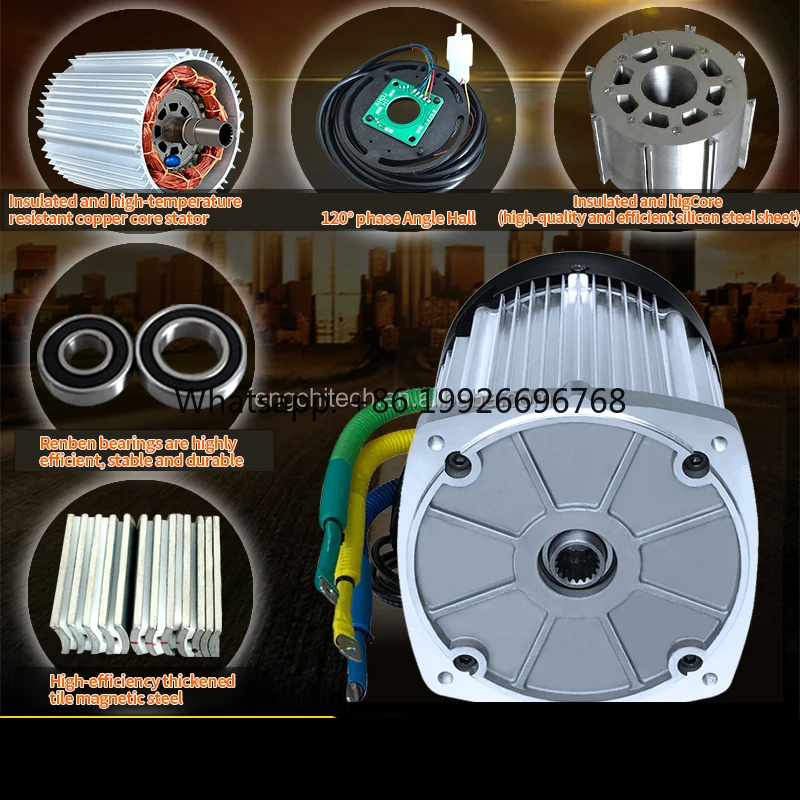 High Efficiency Square Flange Protruding Brushless Motor 60V 72V 1200W 2200W for Electric Trikes Utility Vehicles
High Efficiency Square Flange Protruding Brushless Motor 60V 72V 1200W 2200W for Electric Trikes Utility Vehicles